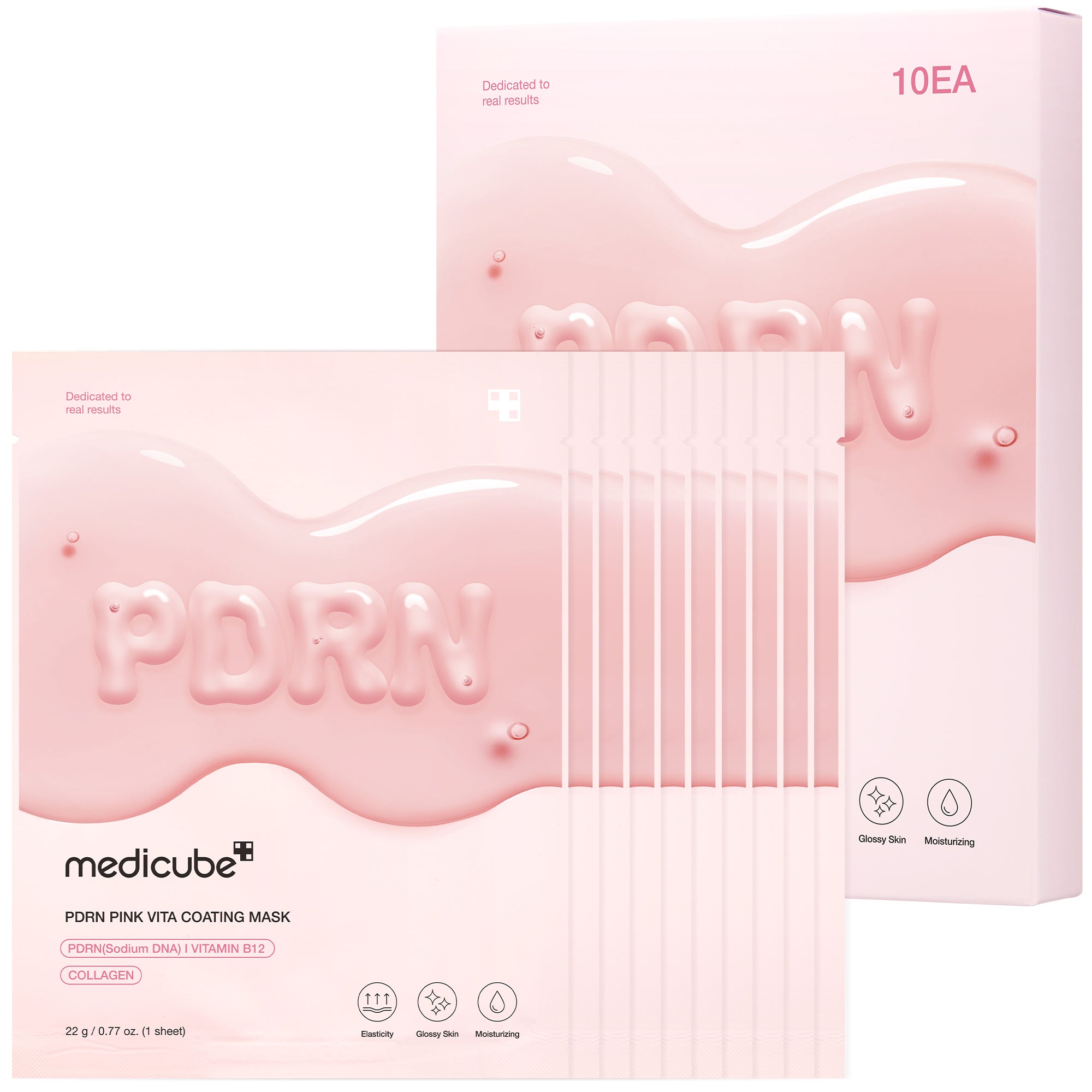 máscara de hoja de recubrimiento pdrn pink vita