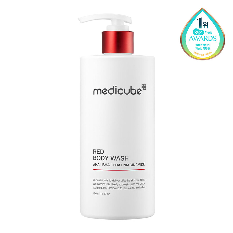 gel de baño rojo medicube