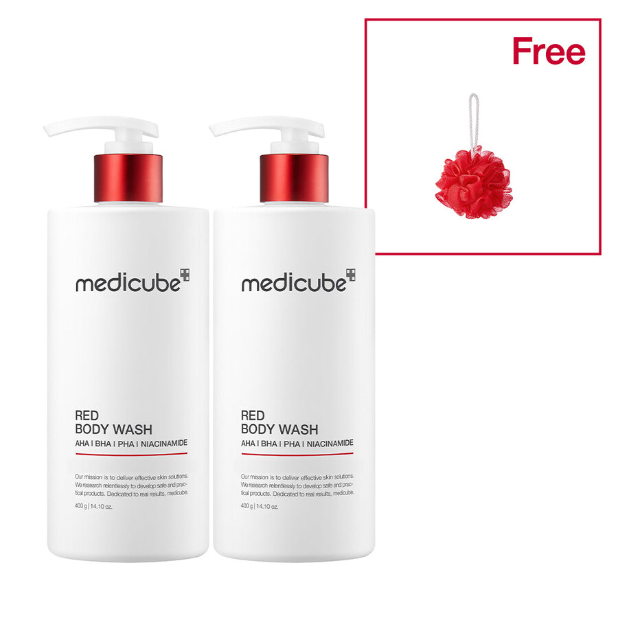 gel de baño rojo medicube