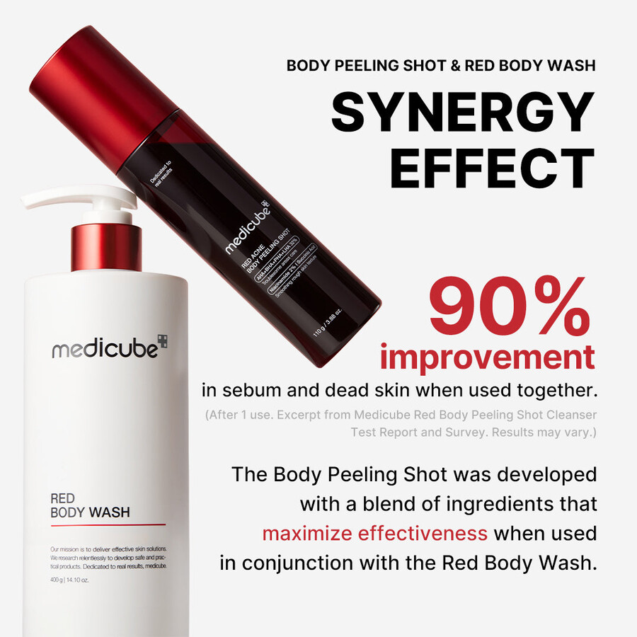 limpiador corporal exfoliante rojo medicube