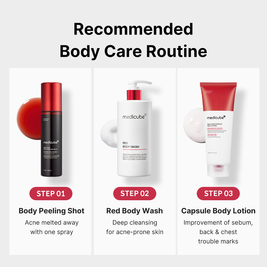 limpiador corporal exfoliante rojo medicube