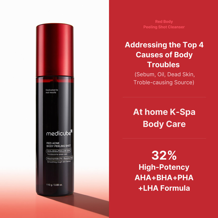 limpiador corporal exfoliante rojo medicube