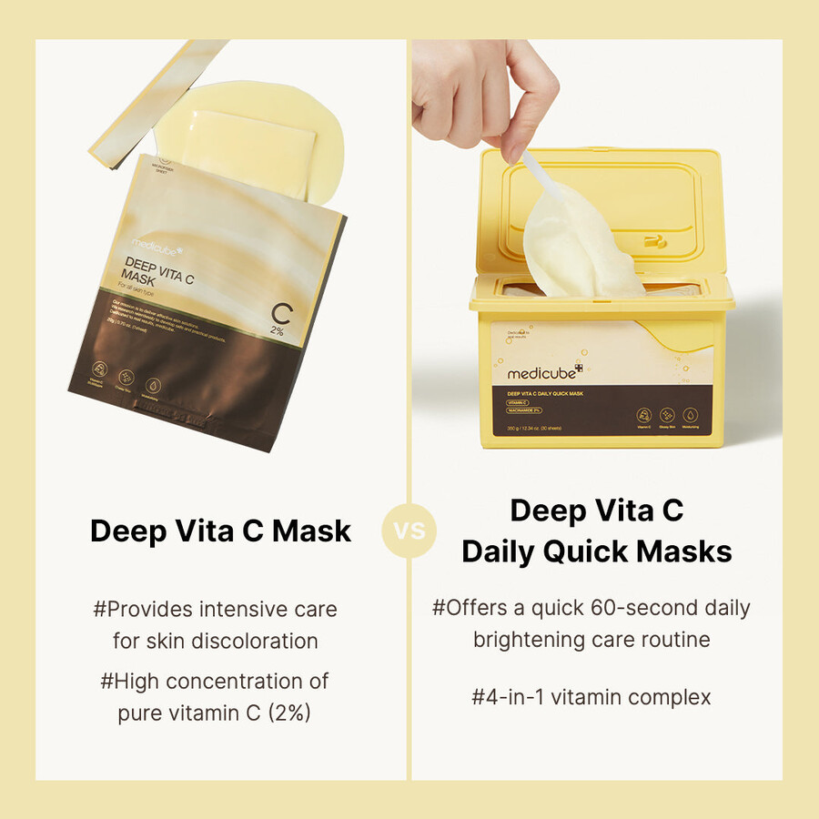 mascarillas diarias rápidas medicube deep vita c