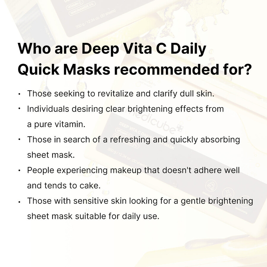 mascarillas diarias rápidas medicube deep vita c