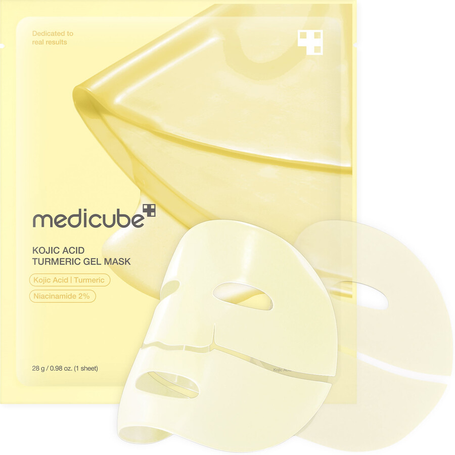 mascarilla de gel con ácido kójico cúrcuma y oro de medicube