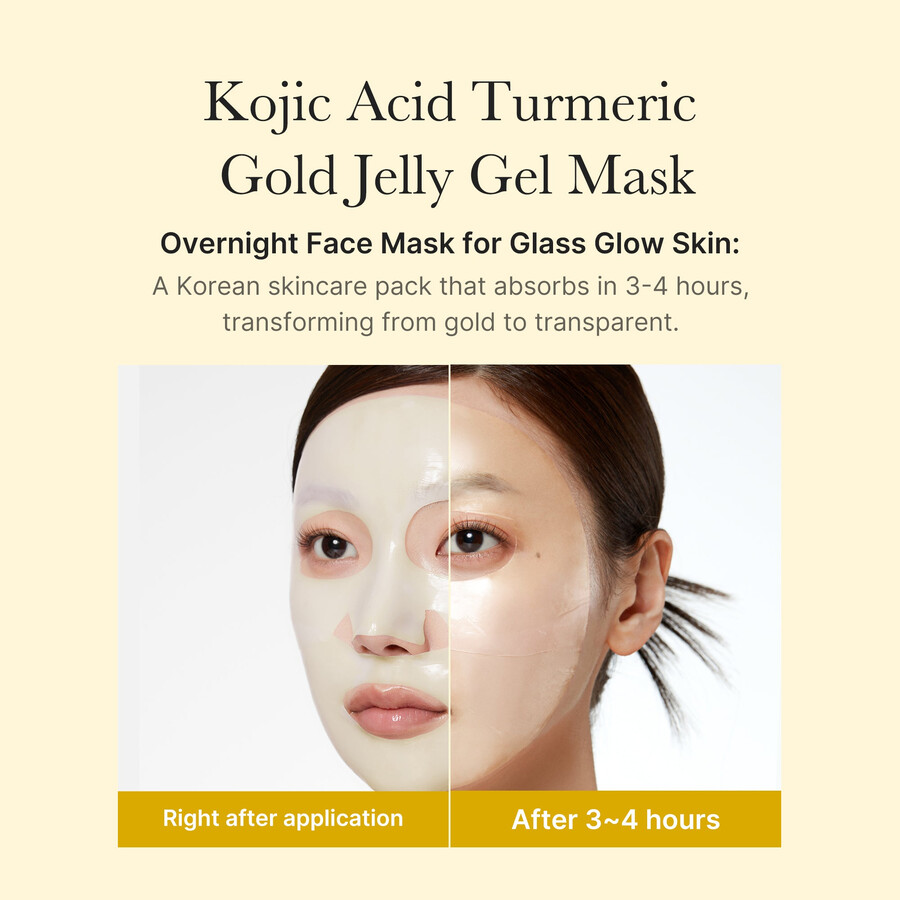 mascarilla de gel con ácido kójico cúrcuma y oro de medicube
