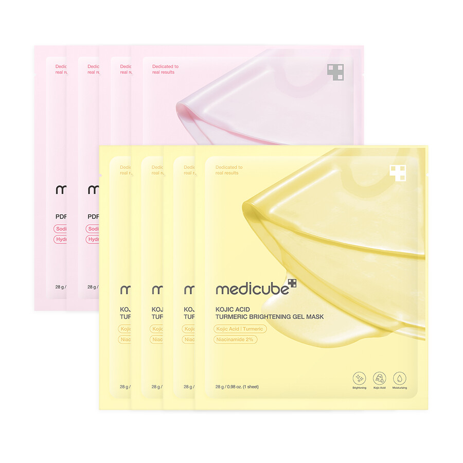 mascarilla de gel con ácido kójico cúrcuma y oro de medicube