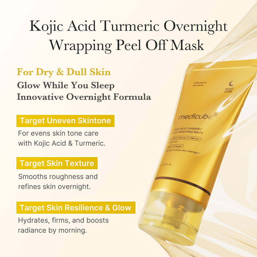 mascarilla envolvente nocturna de cúrcuma y ácido kójico de medicube