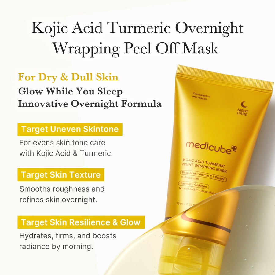 mascarilla envolvente nocturna de cúrcuma y ácido kójico de medicube