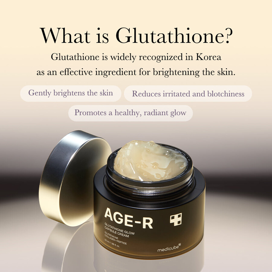 crema en cápsulas iluminadoras con glutatión medicube age-r