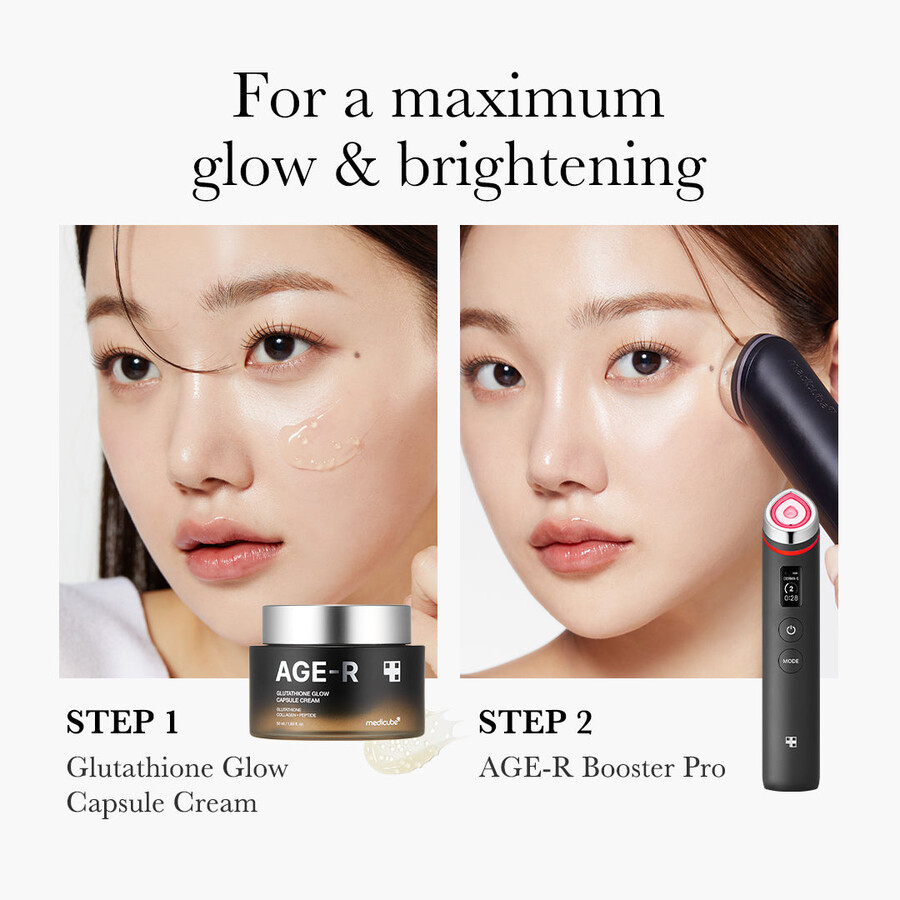 crema en cápsulas iluminadoras con glutatión medicube age-r