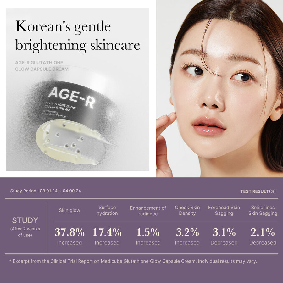 crema en cápsulas iluminadoras con glutatión medicube age-r