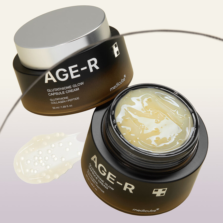 crema en cápsulas iluminadoras con glutatión medicube age-r