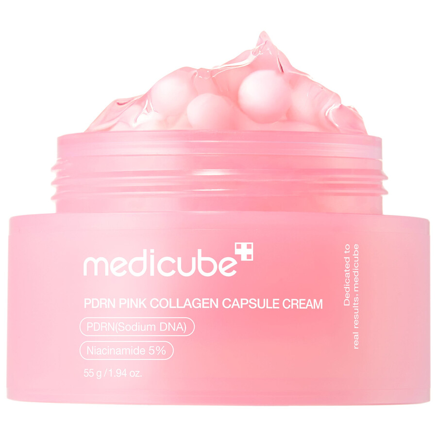 crema de colágeno rosa en cápsulas medicube pdrn