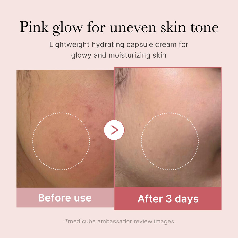 crema de colágeno rosa en cápsulas medicube pdrn