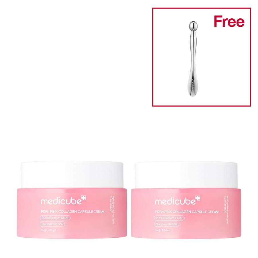 crema de colágeno rosa en cápsulas medicube pdrn
