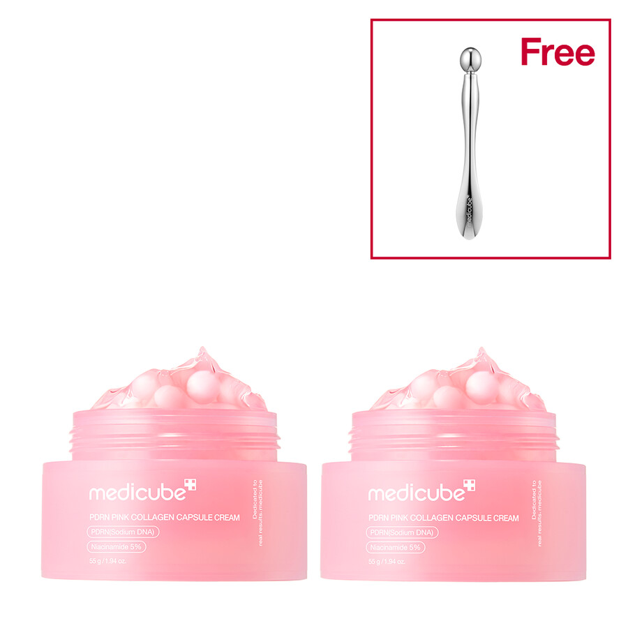 crema de colágeno rosa en cápsulas medicube pdrn