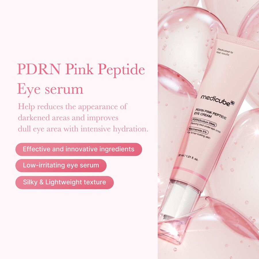 crema para ojos con péptidos rosados pdrn de medicube
