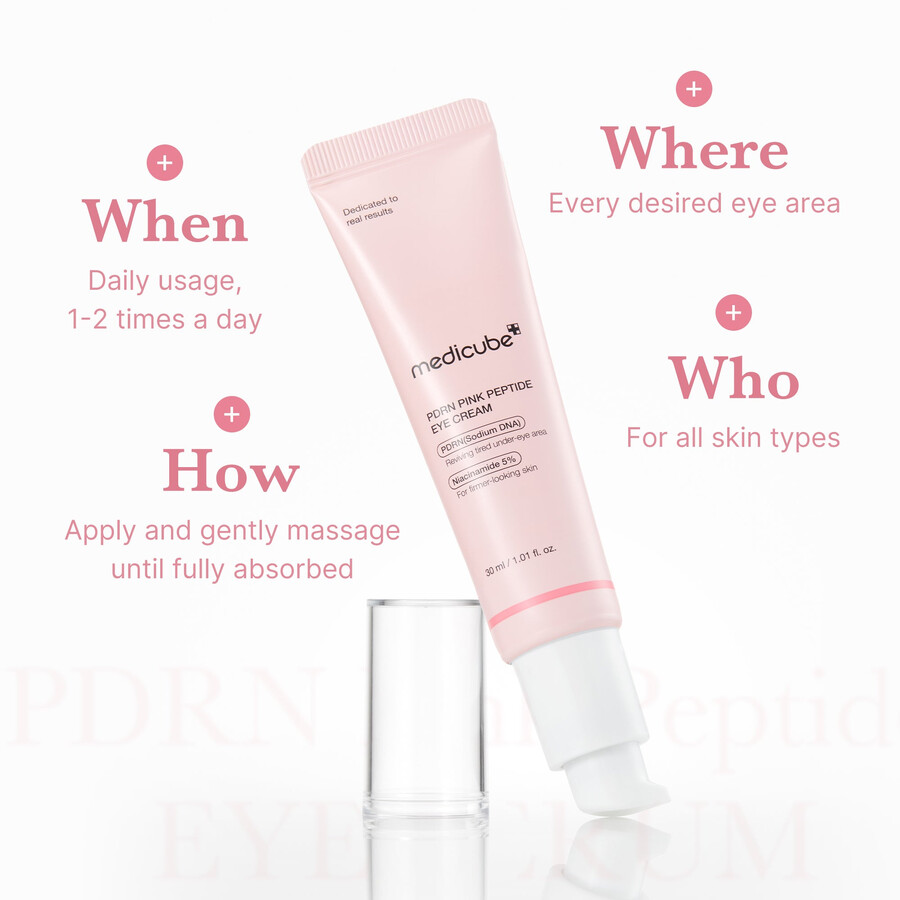 crema para ojos con péptidos rosados pdrn de medicube