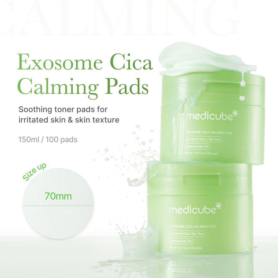 almohadillas tónicas calmantes medicube exosome cica