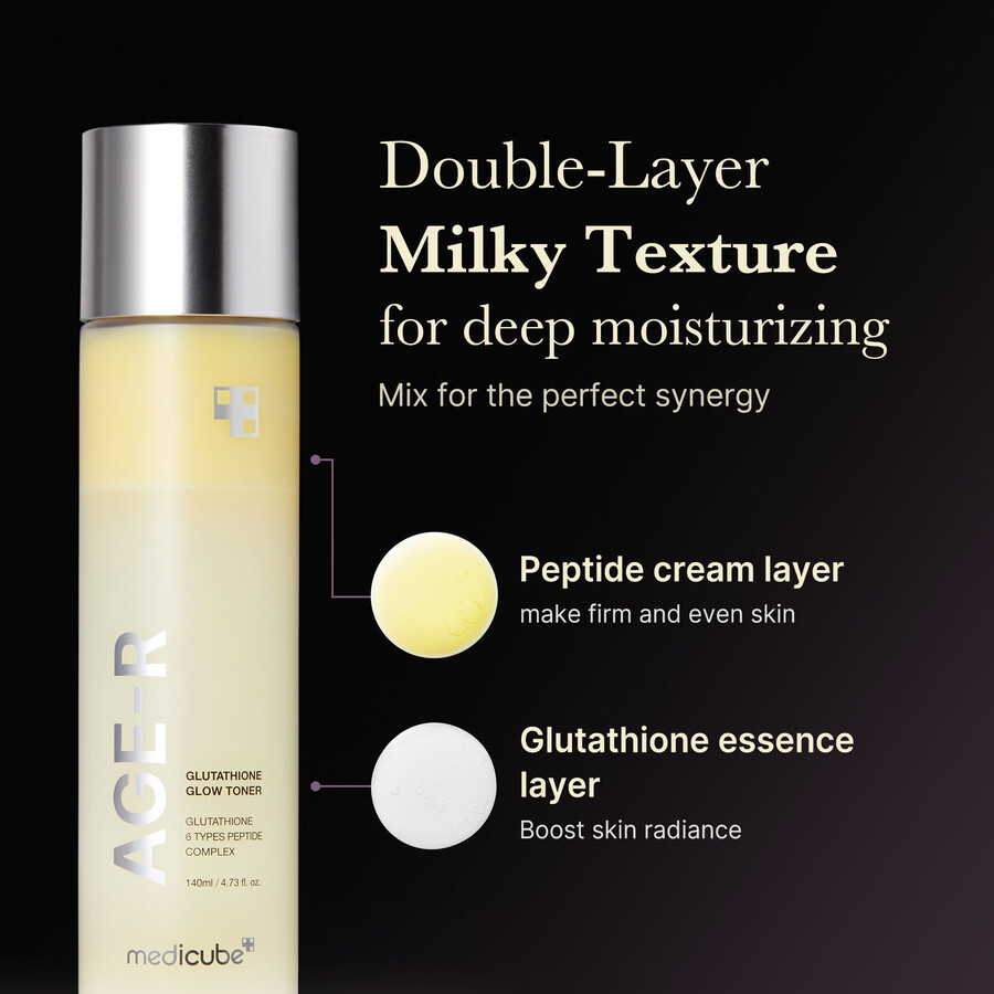 leche tónica iluminadora con glutatión medicube age-r