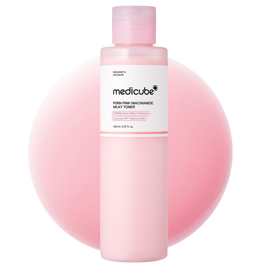 tónico lechoso de niacinamida rosa pdrn de medicube
