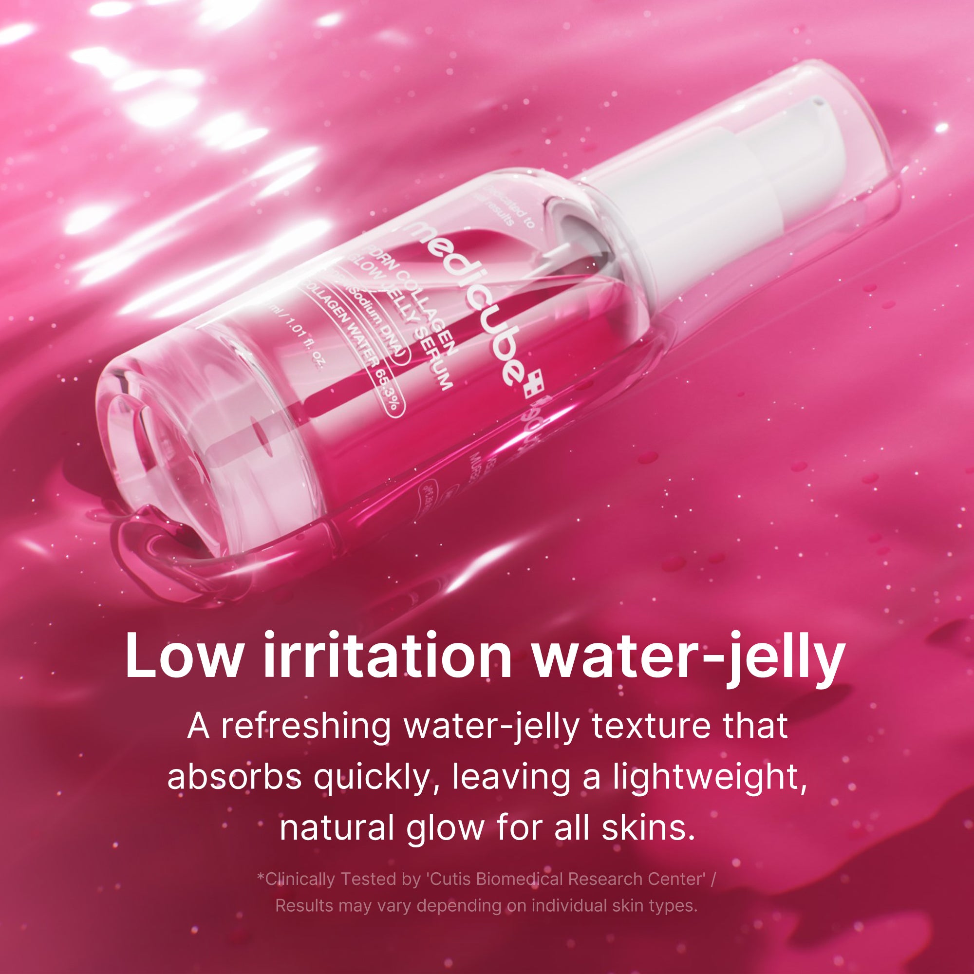 suero de gelatina brillante de colágeno rosa pdrn