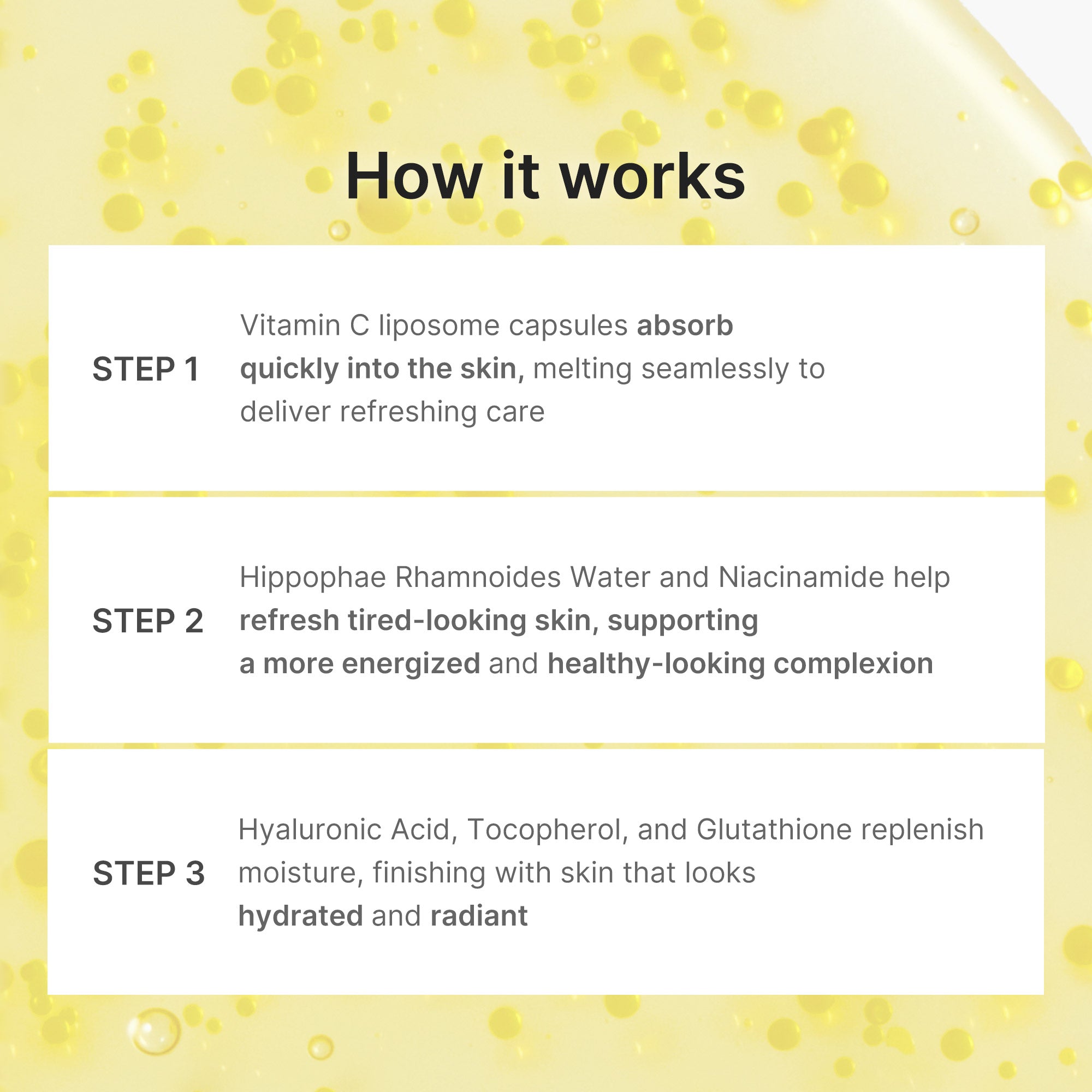 suero en cápsulas de vitamina c profunda