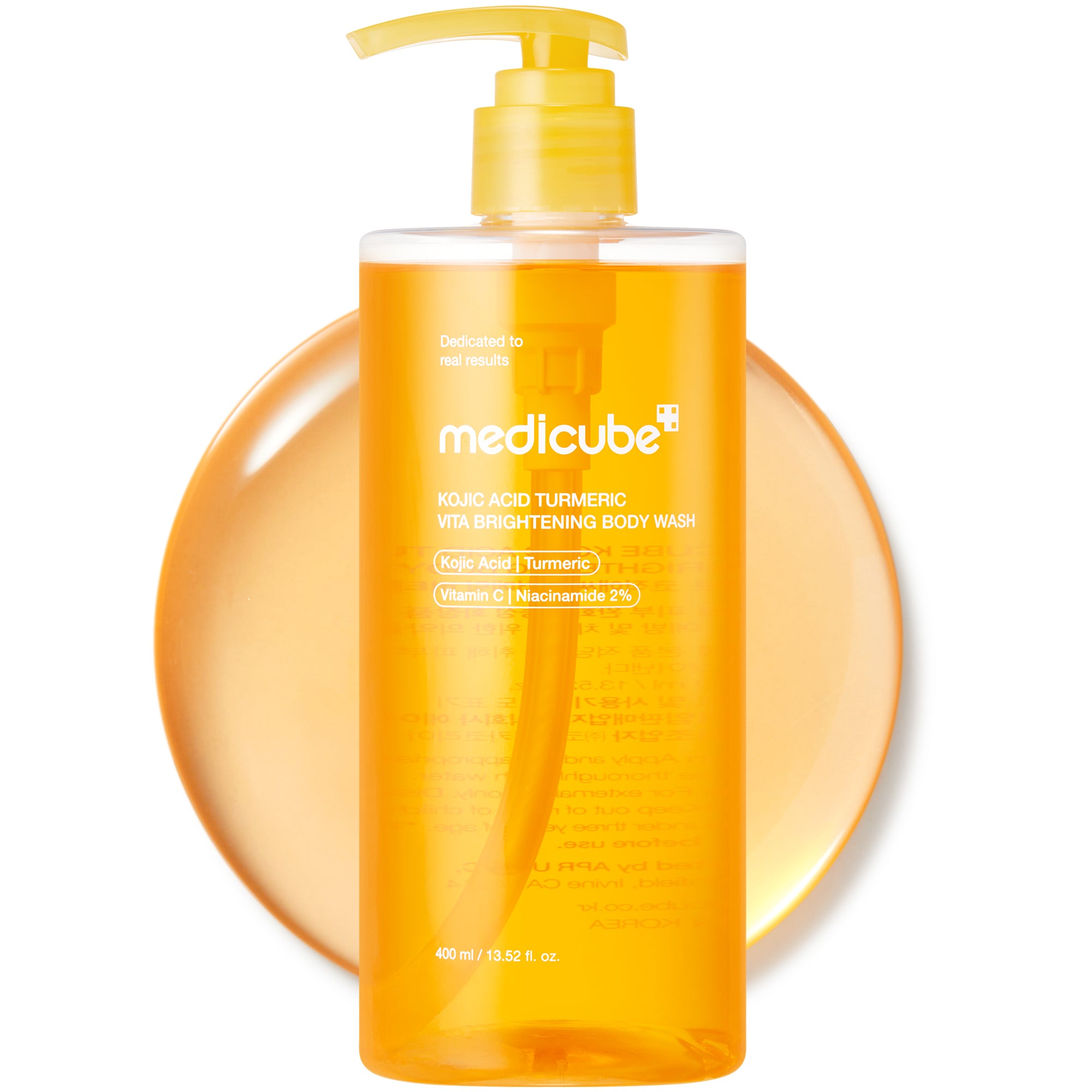 gel de baño iluminador con cúrcuma y ácido kójico